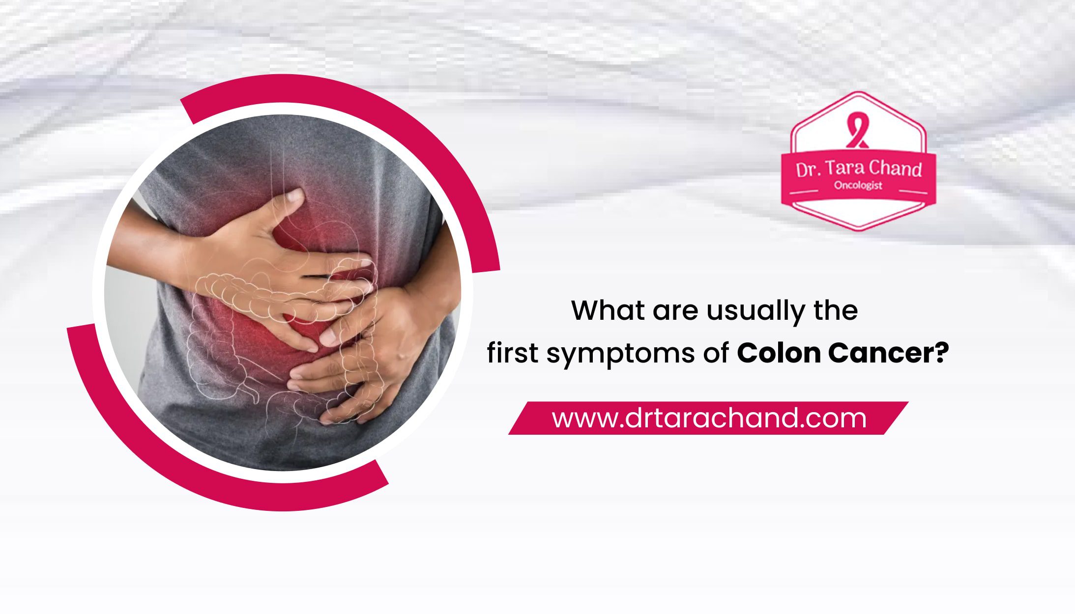 What are usually the first symptom of colon cancer?