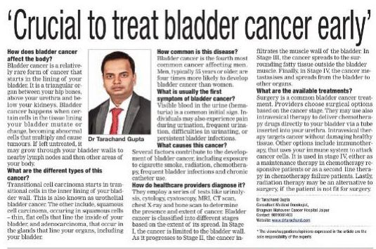 Crucial to treat bladder cancer early